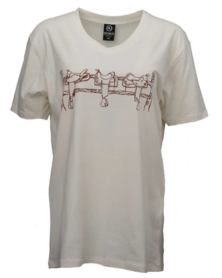 Outback Trading Co (NZ) Saddle Up Tee White / SM 40334-WHI-SM