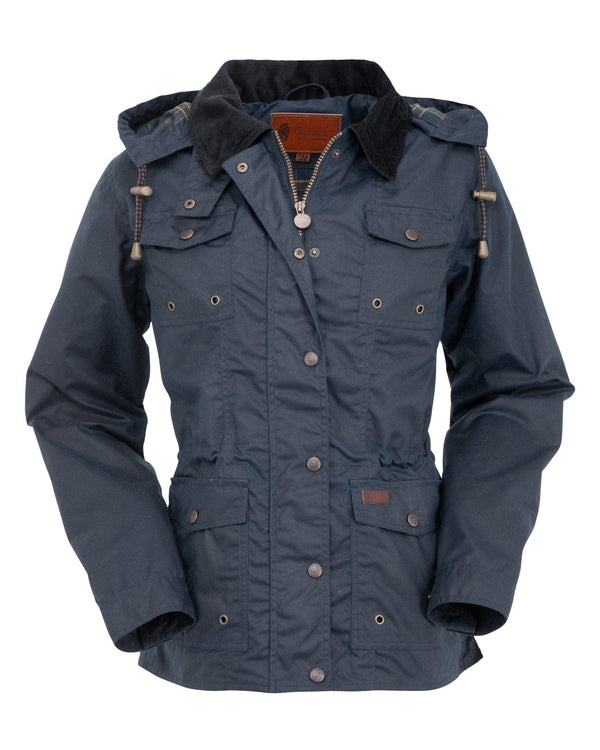 Outback Trading Co (NZ)  Jill-A-Roo Oilskin Jacket Navy / SM 2184-NVY-SM